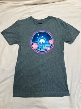 Pokemon Gray Short-Sleeve Tee with Blue & Pink Graphic